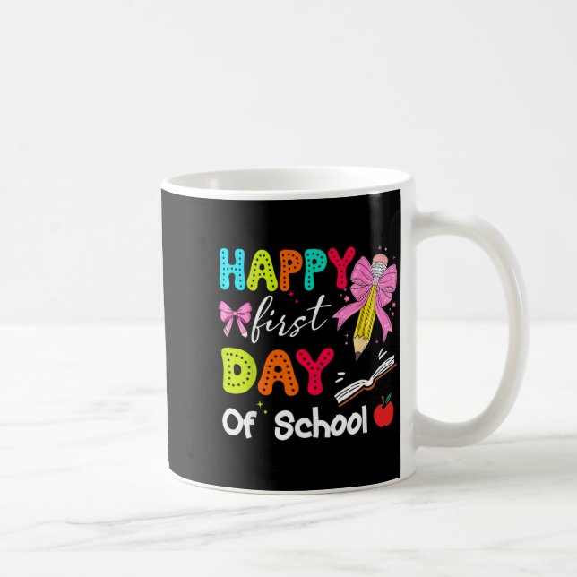 Caneca De Café Lápis Primeiro Dia De Aula Professor Crianças Volt (Direita)