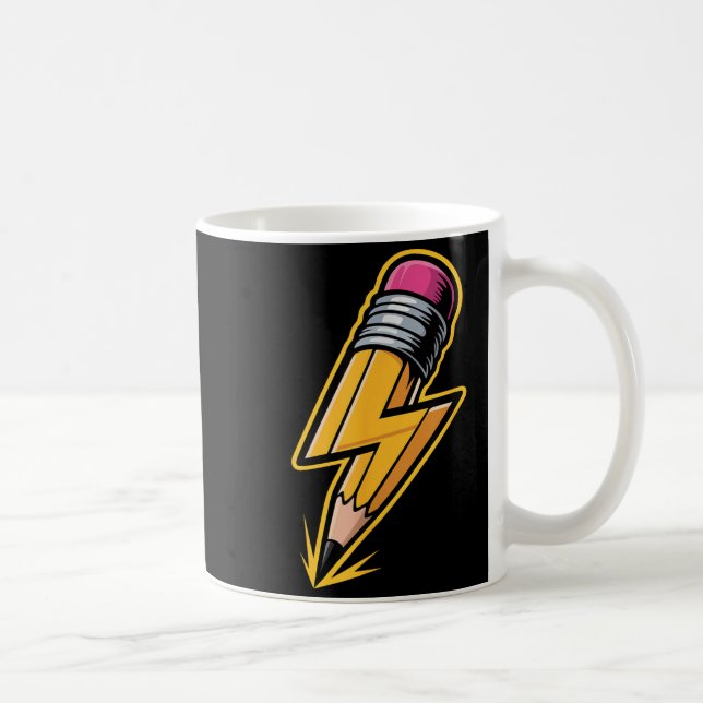 Caneca De Café Lápis Retro Lápis De Volta à Escola Professor Alun (Direita)