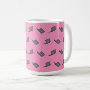 Caneca De Café Laptop com a cinza do logotipo Bird
