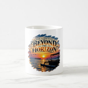 Caneca De Café Lar é em algum lugar além do horizonte