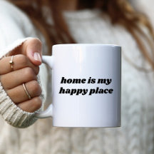 Lar é meu lugar feliz Café Mug