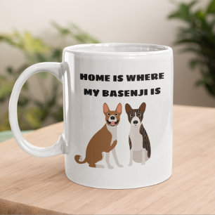 Caneca De Café Lar é Onde Está meu Basenji