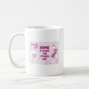 Caneca De Café Lar é Onde Estão as Histórias