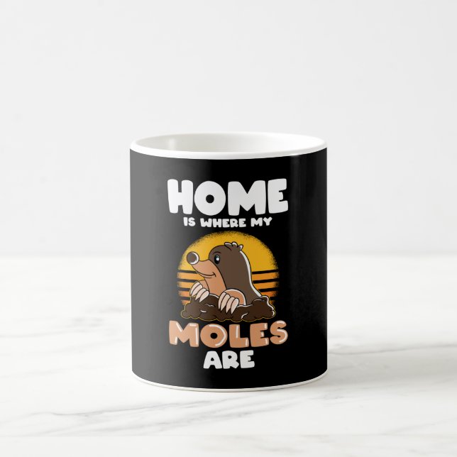 Caneca De Café Lar é onde meus Moles são Engraçados Mole (Centro)