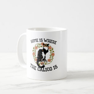 Caneca De Café Lar é onde o Calico é humor "Calico Cat"