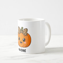 Caneca De Café Laranja Bonito Pequena Abóbora Halloween Personali