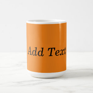 Caneca De Café Laranja Crie Seu Próprio Adicionar Texto Personali