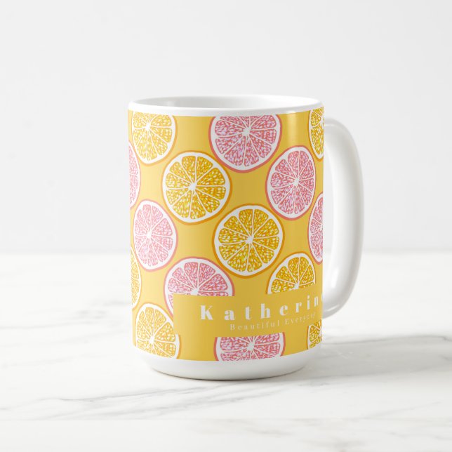 Caneca De Café Laranja de mostarda laranja (Frente Esquerda)