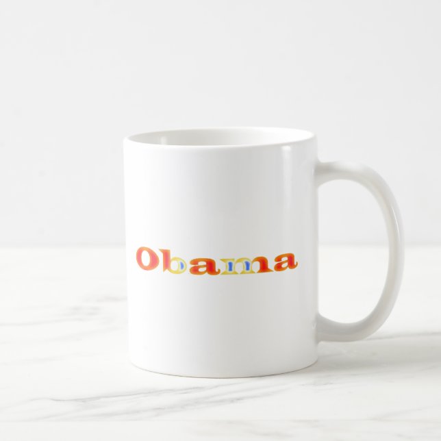 Caneca De Café Laranja de Nome Burning do presidente Obama com (Direita)