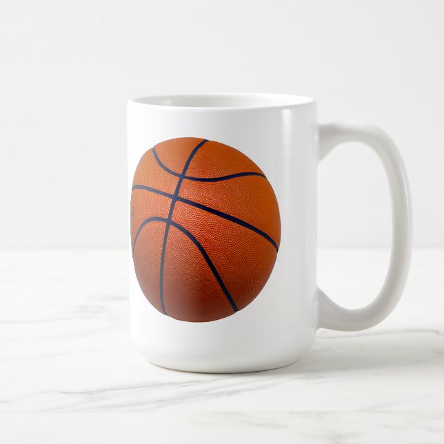 Caneca De Café Laranja e Basquete Negro (Direita)
