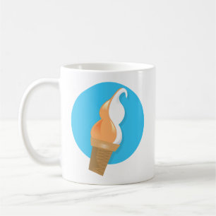 Caneca De Café Laranja e Vanilla Soft Sorvete