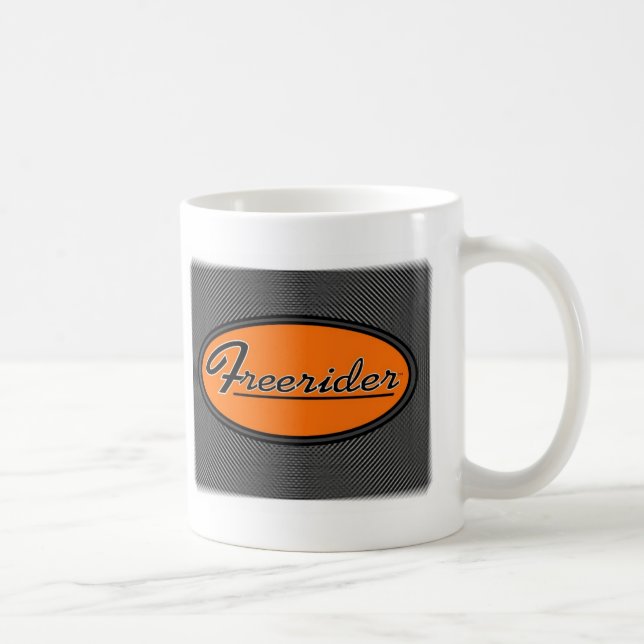 Caneca De Café Laranja FREERIDER no cromo (Direita)
