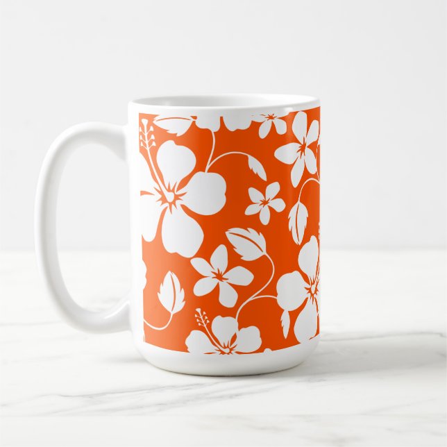 CANECA DE CAFÉ LARANJA HAWAIIAN HULA (HIBISCUS) (Esquerda)
