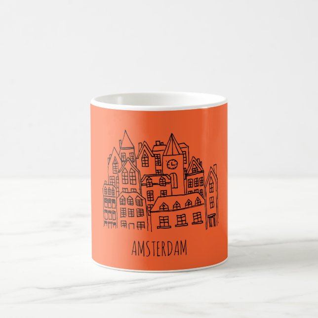 Caneca De Café Laranja holandesa da lembrança da cidade de (Centro)