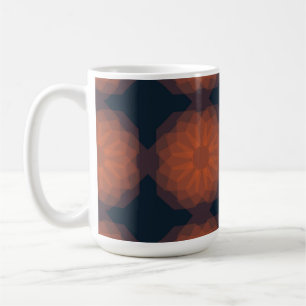 Caneca De Café Laranja, moderna abstração geométrica das flores