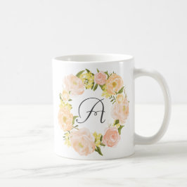 Caneca De Café Laranja Soja Monograma Personalizado