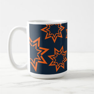 Caneca De Café Laranja, teste padrão legal, na moda, brincalhão