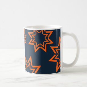 Caneca De Café Laranja, teste padrão legal, na moda, brincalhão