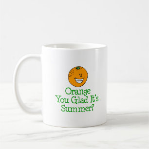 Caneca De Café Laranja você contente ele é chalaça do verão
