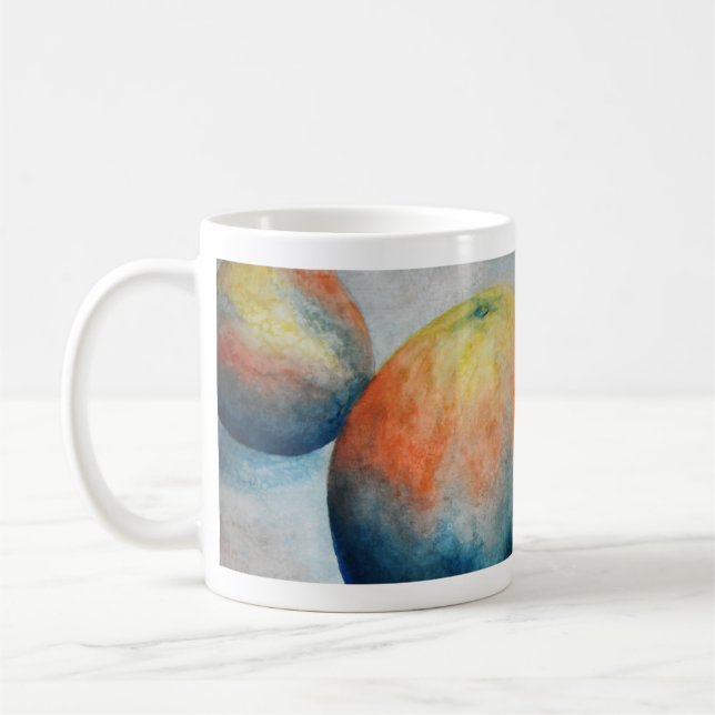 Caneca De Café laranjas aquarela (Esquerda)