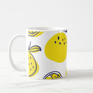 Caneca De Café Laranjas de Verão: Padrão de Fruta Na moda.