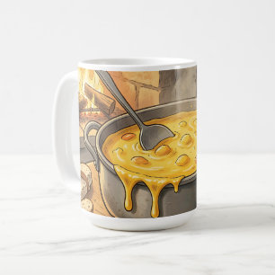 Caneca De Café Lareira de Fondue de Queijo Aconchegante
