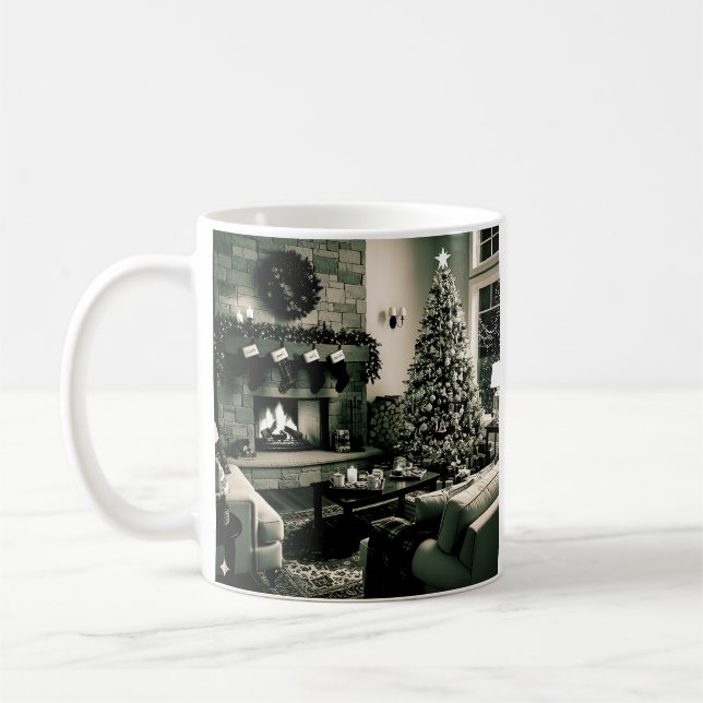 Caneca De Café Lareira de Natal (Esquerda)