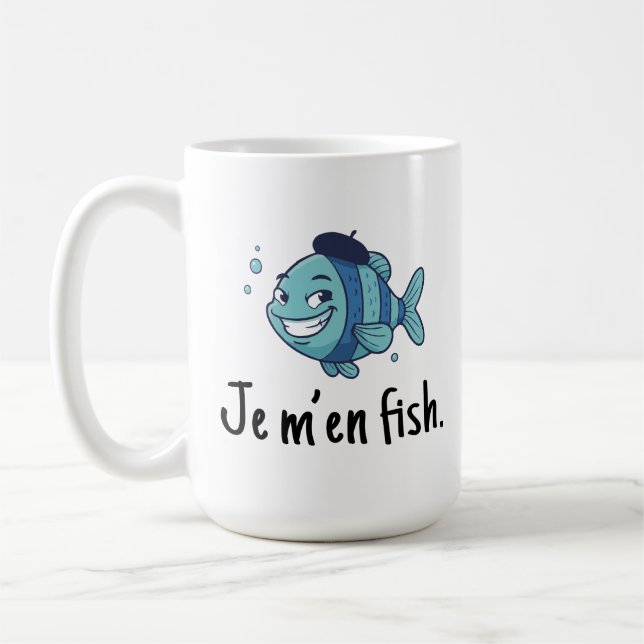 Caneca De Café Large Mug - Je m'en fish (Esquerda)
