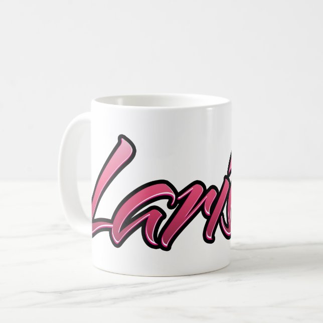 Caneca De Café Larissa faded pink Tasse Teetasse Kaffeetasse (Frente Esquerda)