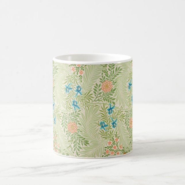 Caneca De Café Larkspur Pattern (por William Morris) (Centro)