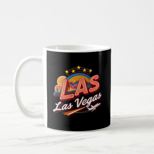 Caneca De Café Las Vegas LAS Airport Code Coffee Mug (Esquerda)