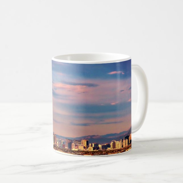 Caneca De Café Las Vegas Skyline (Frente Esquerda)
