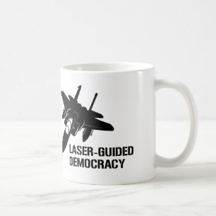 Caneca De Café Laser - democracia/paz guiadas com a potência de