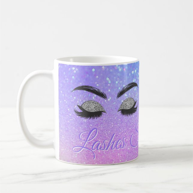Caneca De Café Lashes e brocas estúdio brilho ombre (Esquerda)