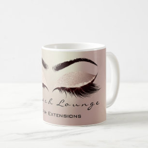 Caneca De Café Lashes Extenção Beleza Studio Blush Eye Glitter