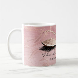 Caneca De Café Lashes Ramal Makeup Studio Molten Rosa