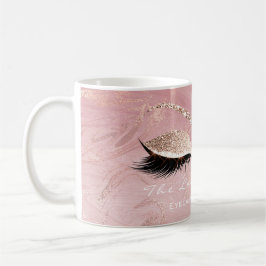 Caneca De Café Lashes Ramal Makeup Studio Molten Rosa