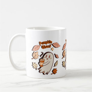 Caneca De Café Latão de outono do Fantasma da Abóbora