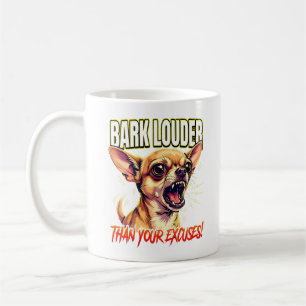 Caneca De Café Latido de Chihuahua Sarcástico Mais Alto que Descu