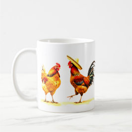 CANECA DE CAFÉ LATIN DANCING CHICKENS MUG
