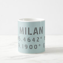 Latitude e Longitude de Milão
