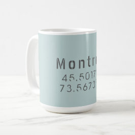 Caneca De Café Latitude e Longitude em Montreal