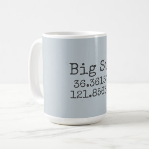 Caneca De Café Latitude & Longitude do Sur Grande