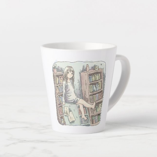 CANECA DE CAFÉ LATTE さ な や く じ (Ângulo direito)