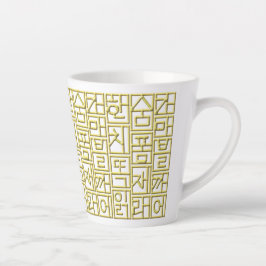 CANECA DE CAFÉ LATTE ハングル金色