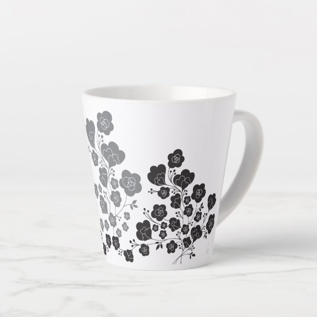 CANECA DE CAFÉ LATTE ラブリーフラワーカフェラテマグ (Ângulo direito)