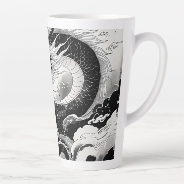 CANECA DE CAFÉ LATTE 龍の神聖な力 (Direita)