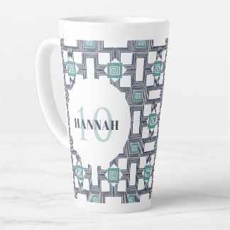 Caneca De Café Latte 10 anos Sobriety Birthday 17oz