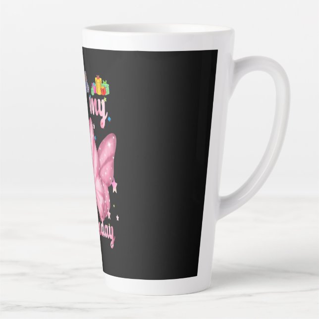 Caneca De Café Latte 10th Birthday Girl Butterfly Princess Birthday (Direita)