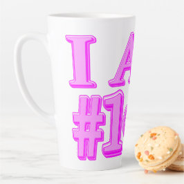 Caneca De Café Latte "#1 ESCOLHA" Design de Expressão de Corte. Comprar